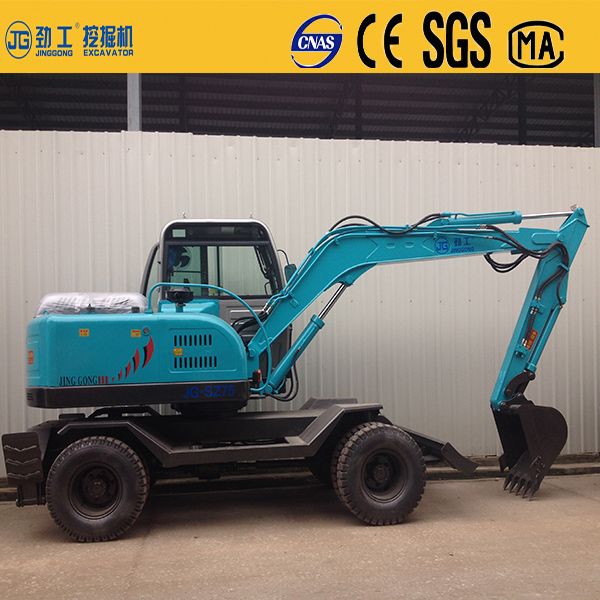Low cost 6t mini Double Drive Wheel Excavator for sale