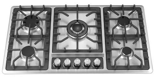 sabaf stainless steel built-in gas cooker