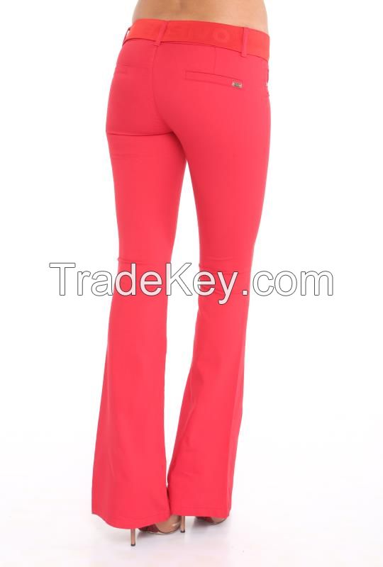 women flareleg trousers made in Turkey