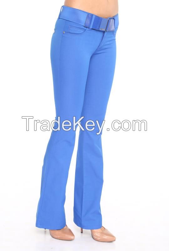 women flareleg trousers made in Turkey