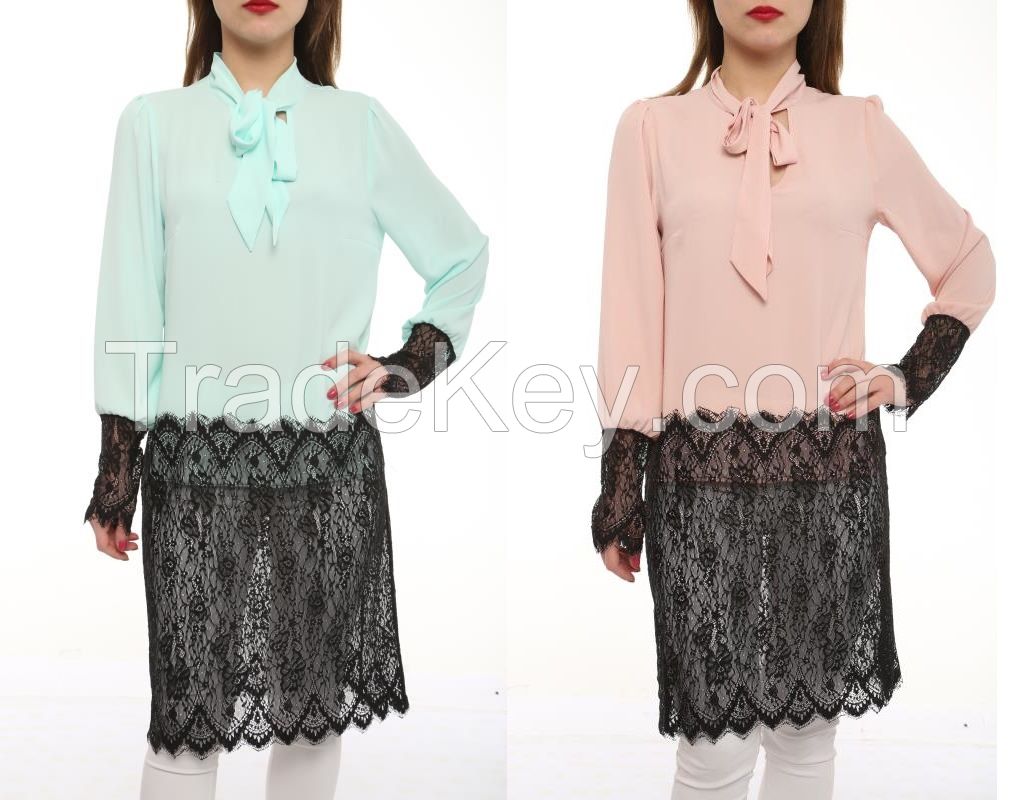 women long sleeve tunics blouses and shirts made in Turkey