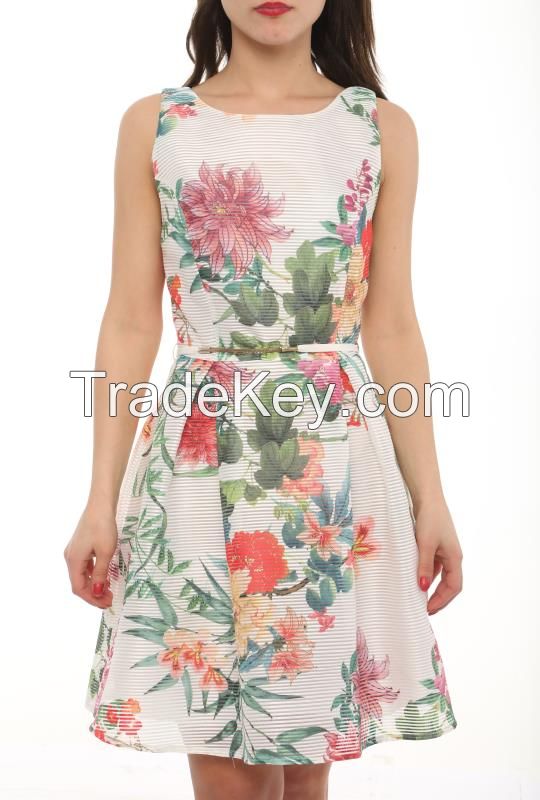 wholesale cocktail dresses with flower prints summer 2016 made in Turkey