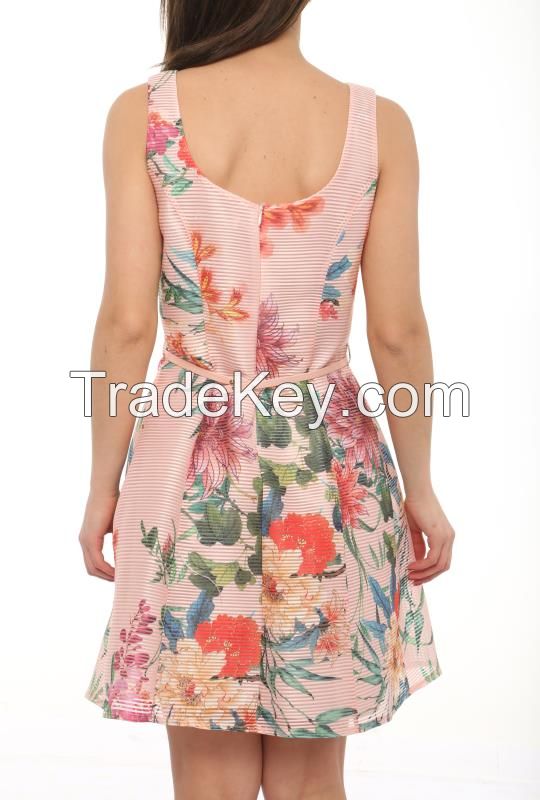 wholesale cocktail dresses with flower prints summer 2016 made in Turkey