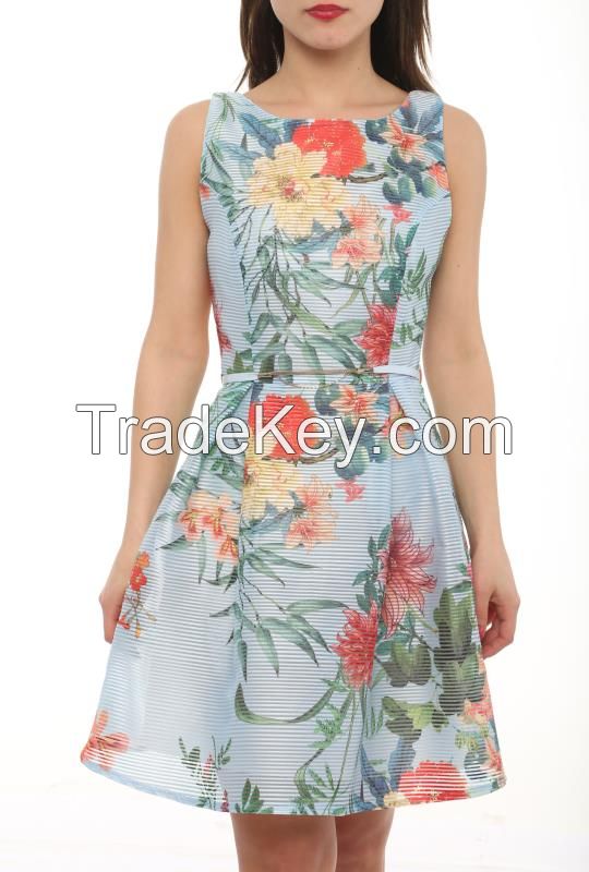 wholesale cocktail dresses with flower prints summer 2016 made in Turkey