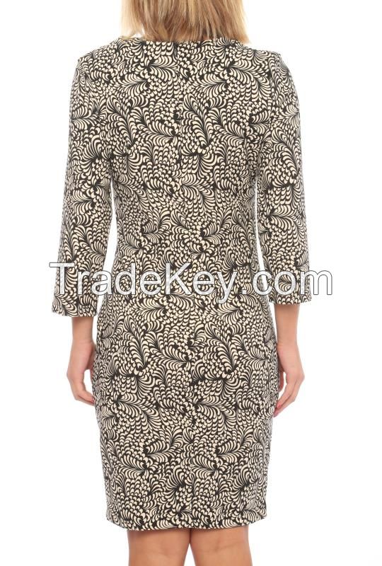 wholesale new season new collection ladies dresses for autumn and winter 3/4 sleeves