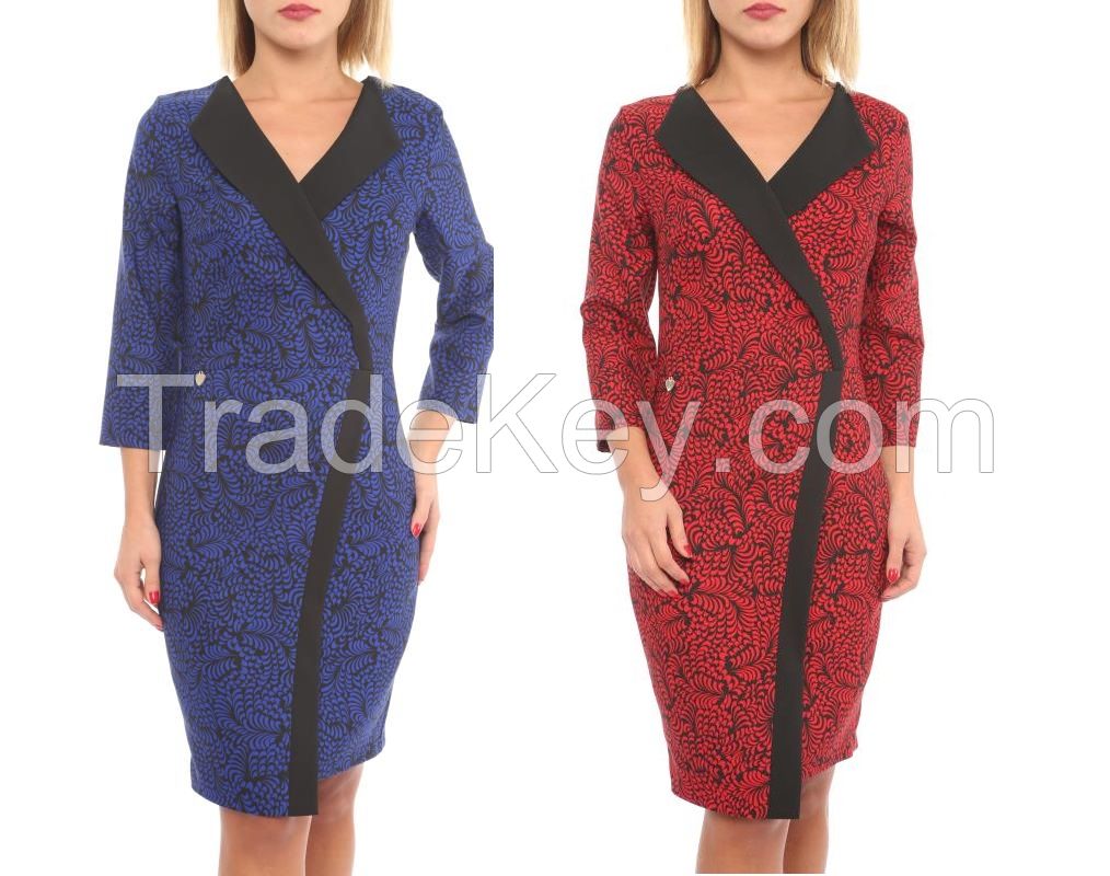 wholesale new season new collection ladies dresses for autumn and winter 3/4 sleeves