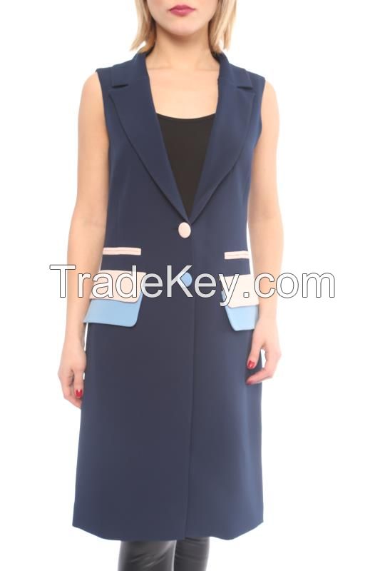 Sleeveless Long Ladies Jackets