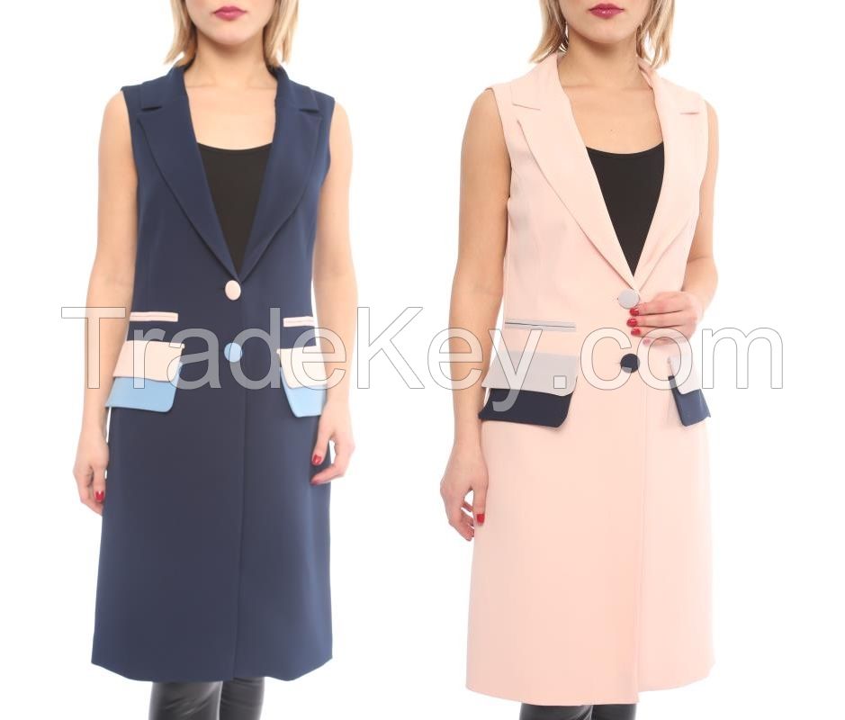 Sleeveless Long Ladies Jackets