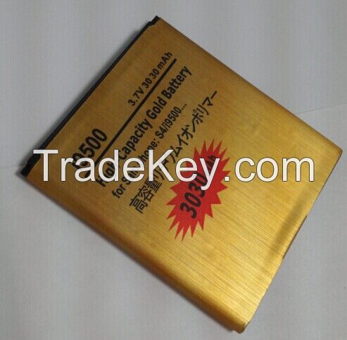 Rechargeable Battery For Original Phones Samsung Galaxy S S4 i9500 High Capacity Gold Batteries 3030mAh