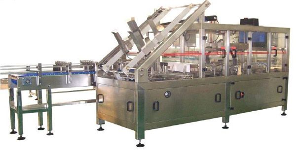 Wrap-around case packer for bottles or barrels