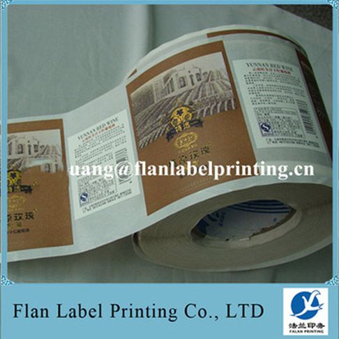 Customized Roll Luxury Hot Stamping glass bottle Labels