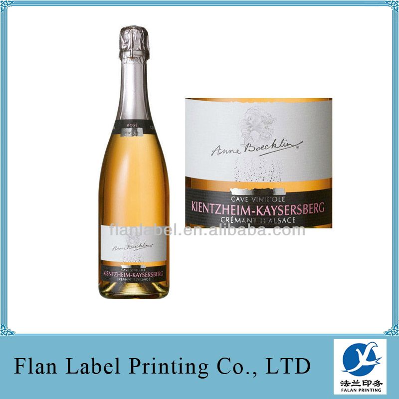 Customized Roll Luxury Hot Stamping glass bottle Labels