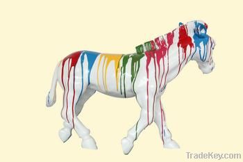 Horse sculpture resin, resin carving horse for room decoration