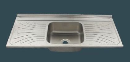 Cheap Drop In Stainless Steel Kitchen Sinks with Drainboard STS335