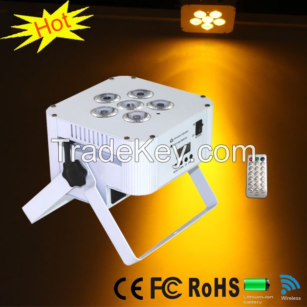 The New 6*6in1 rgbwa+uv Battery Powered Wireless LED Stage Light