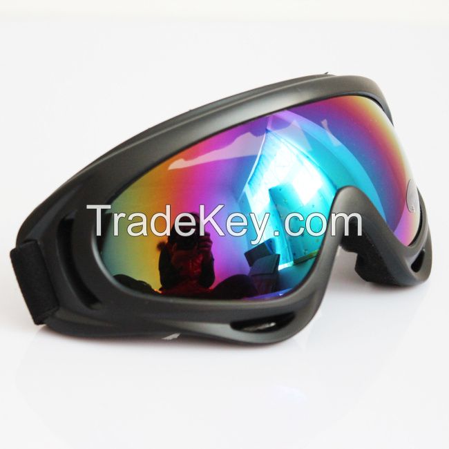 PC frame motocross dirt bike goggles with transparent lens