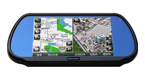 7.Inch RearView Mirror TFT Monitor with GPS TV 3D,1080P high Definition 