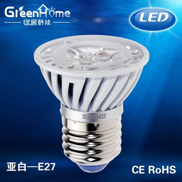 LED spotlight bulb lamp 3W GU10 E27 MR16