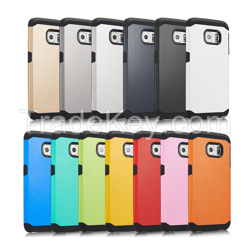 Samsung Galaxy S6 case Slim armor Shockproof PC + TPU 2 IN 1 Bumper Frame hybrid Cases for s6
