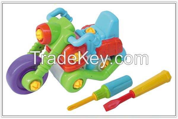 Plastic removable toy motor