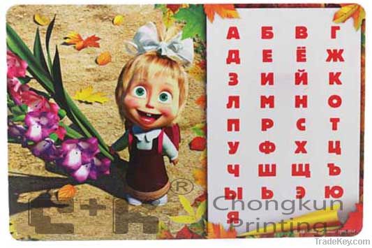 3D lenticular PET sticker with various kinds cartoon back tape non-tox