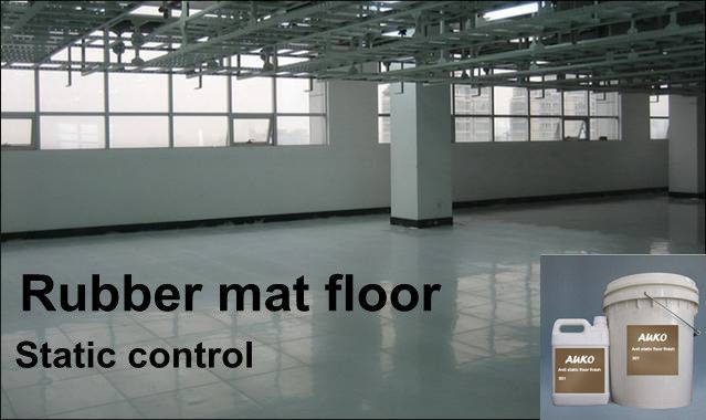 Rubber floor Static dissipative floor finish