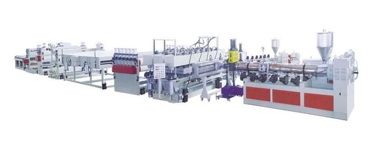 PC plastic hollow cross section plate extrusion line/ pp plastic hollow cross section plate extrusion line