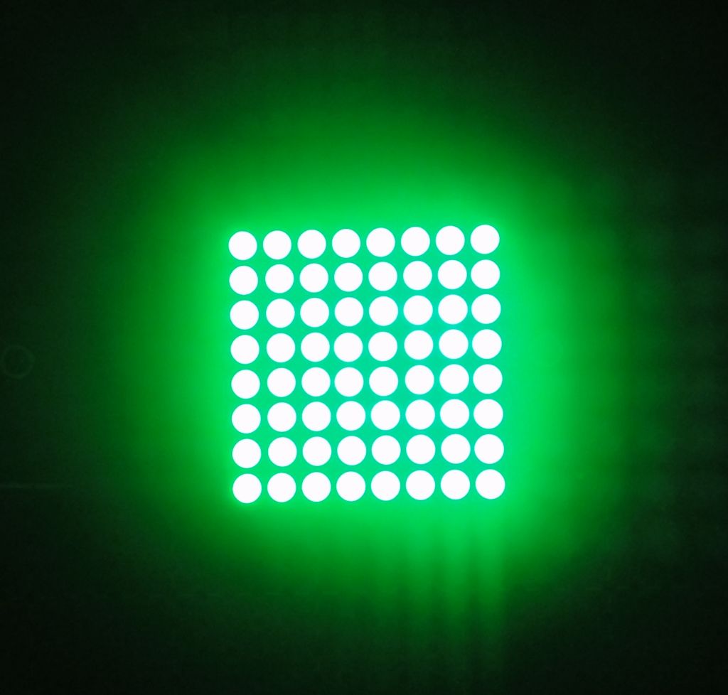 Promotion!!! Mini green led dot matrix 525nm display 8X8