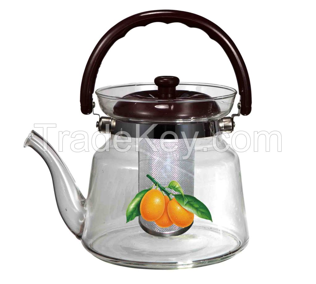 heat resistant glass teapot