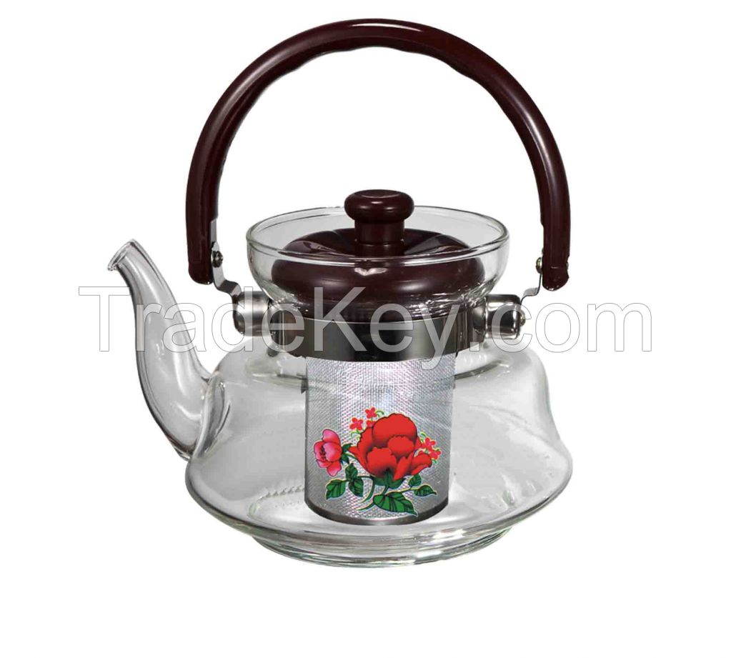 heat resistant pot, high borosilicate glass teapot