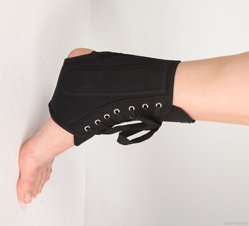 Lace ankle brace for sprained ankle