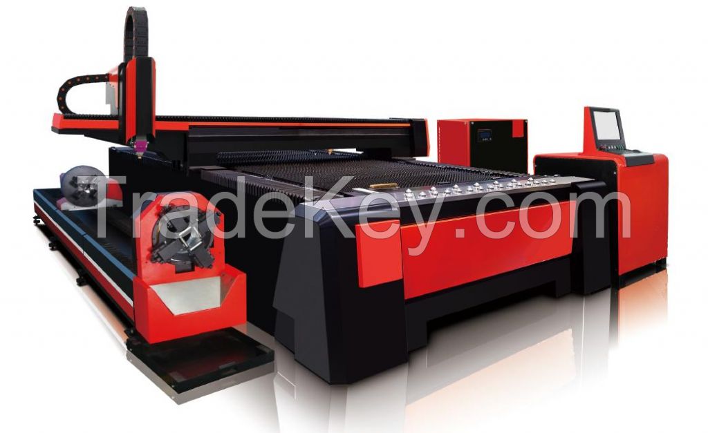 GZ1540F1 Fiber Laser Cutting Machine with Side Mounted Tube Cutting Device