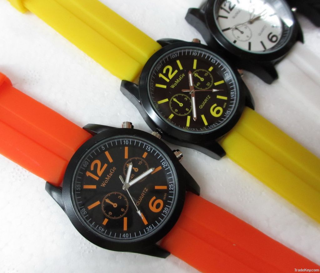 alalogue quartz silicon watch