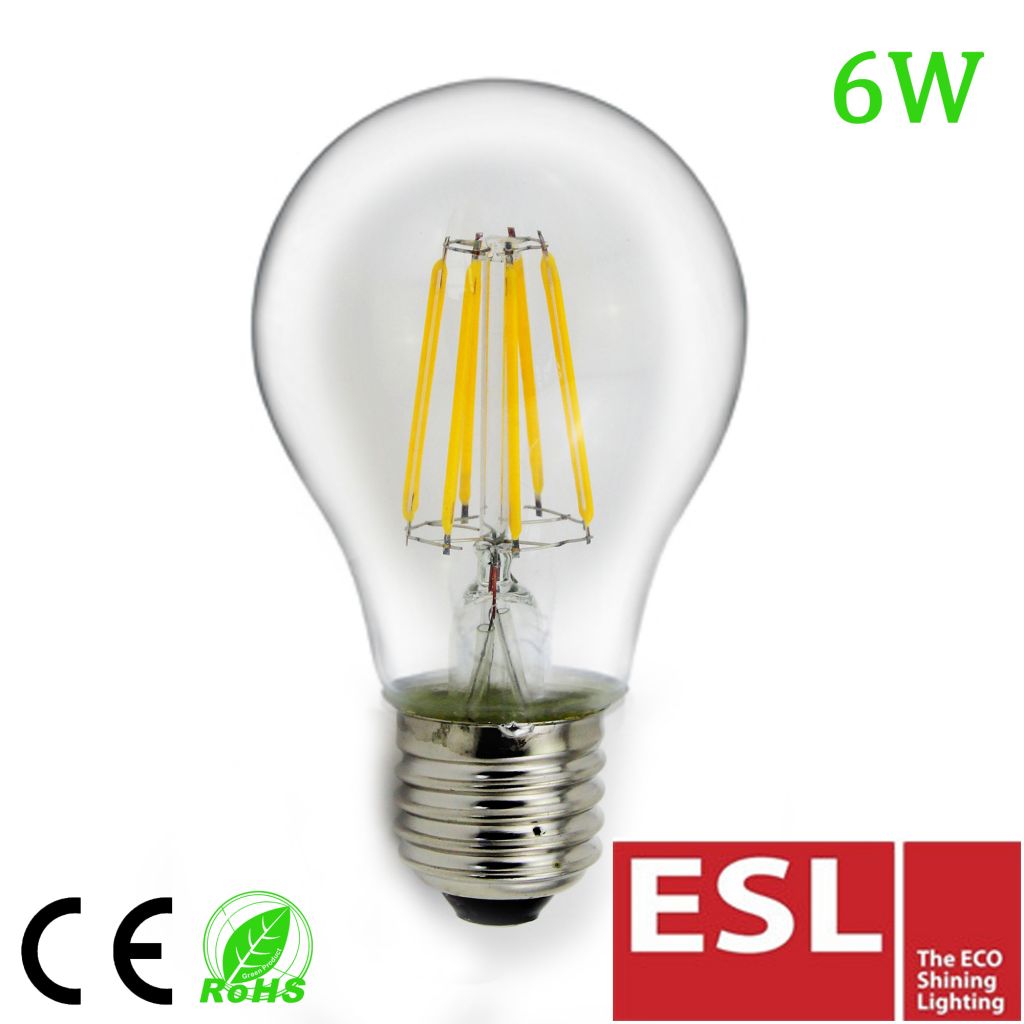 LED filament bulb 6W 360 Degree E27 