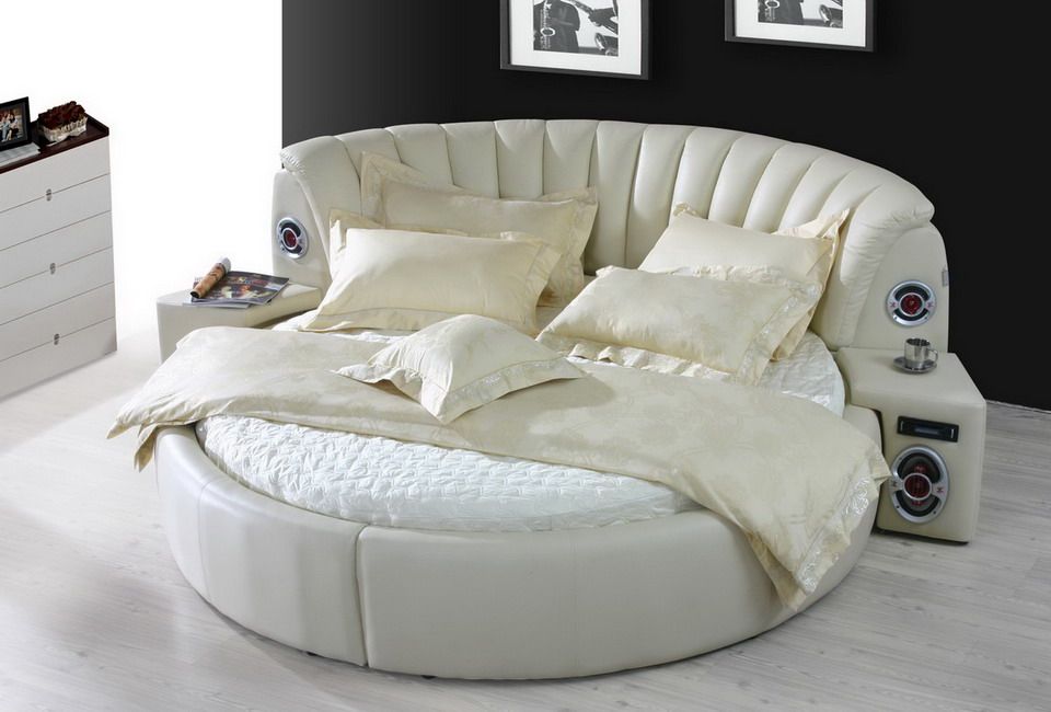 V30 Global Popular Soft Round Leather Bed