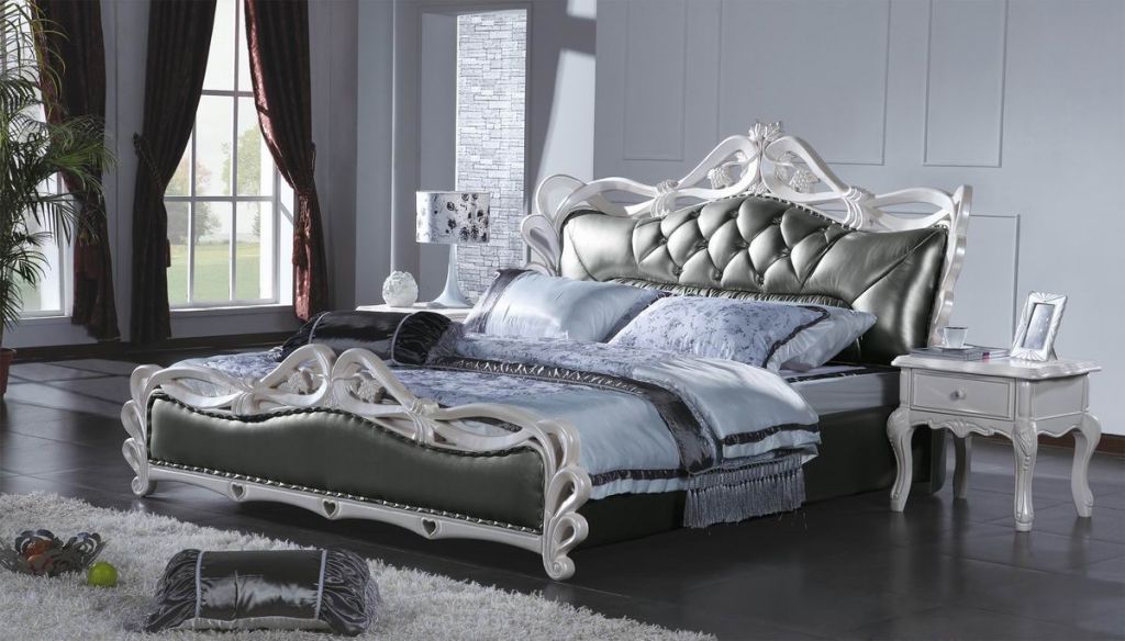 9607  classic leather  bed