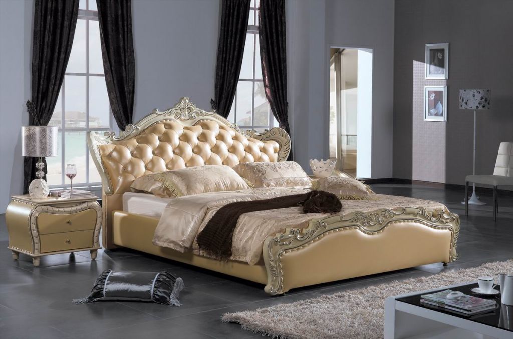 9606  classic leather  bed