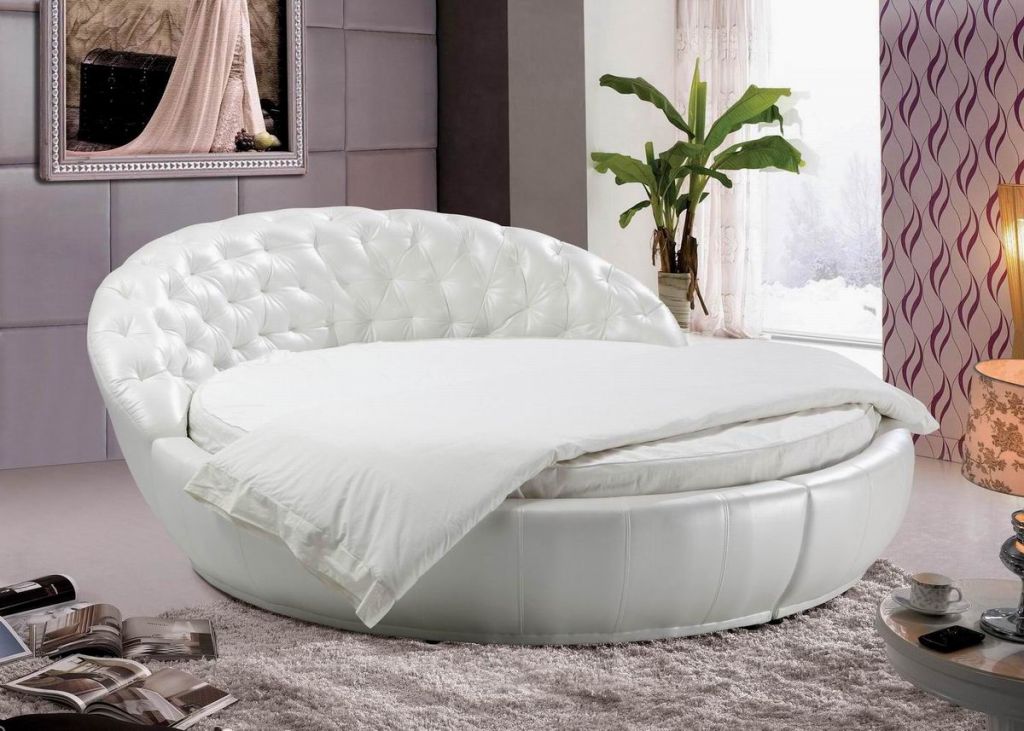 V08 round Leather Bed