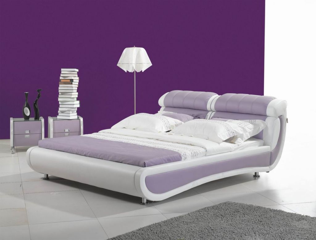 M009  elegant design soft leather bed frame 