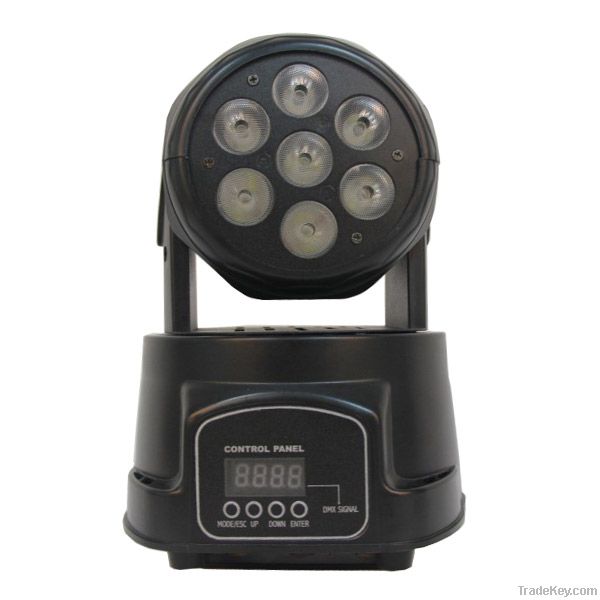 7LEDs Mini Moving head light RGBW