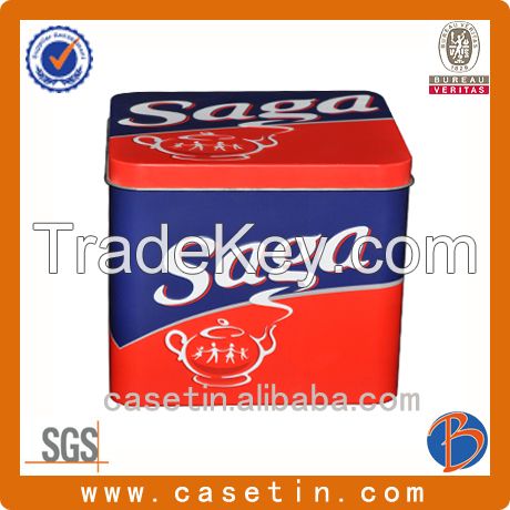 Manufacturer packaging boxes,tea metal can,square tin can