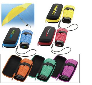 5 Fold Flat Umbrella with EVA Case for Promotion 