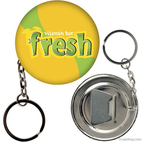 Bottle Opener Key Chain Button