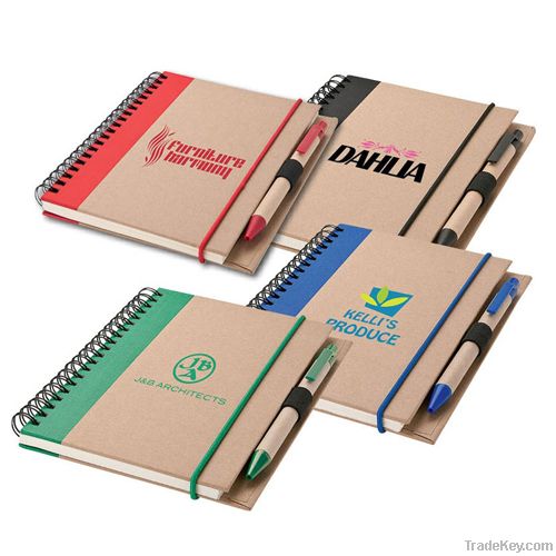 Recycled Notebook & Pen