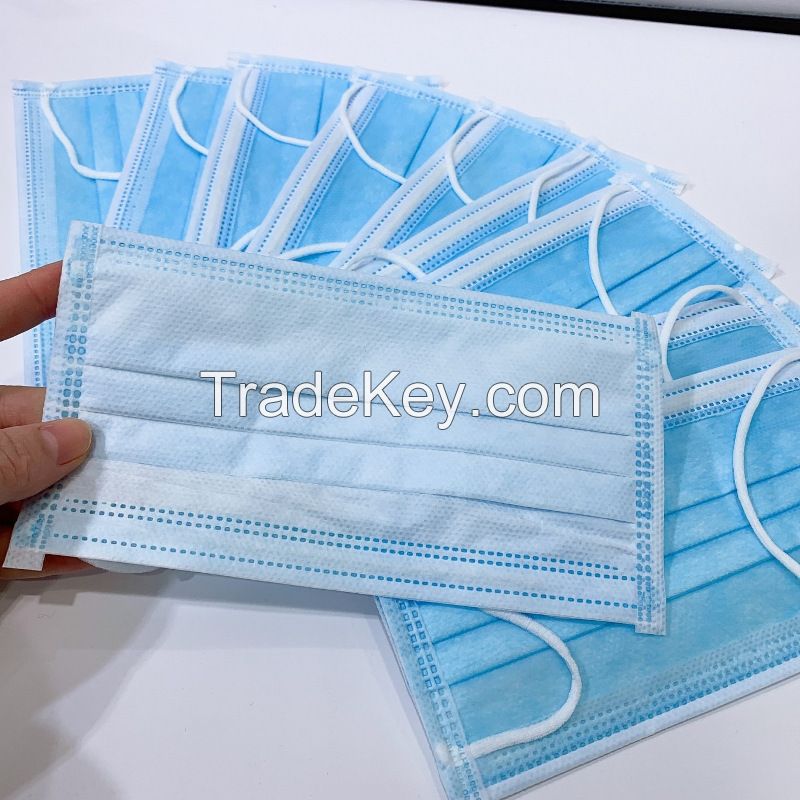 High Quality cheap PPE 3 ply earloop face mask disposable 