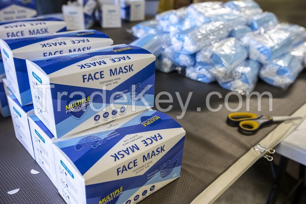 High quality 3ply disposable respirator face mask