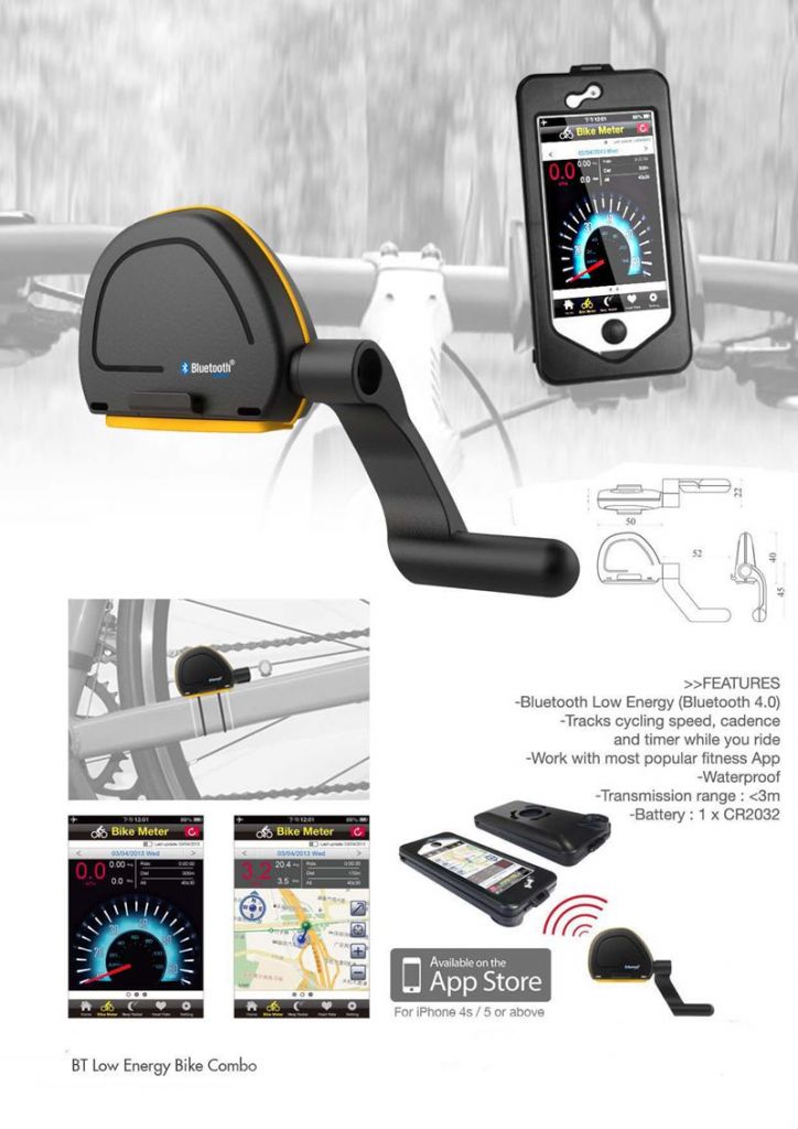 Bicycle computer with APP via bluetooth