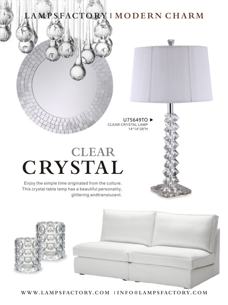 clear crystal lamp