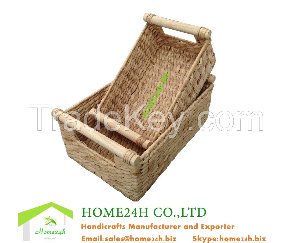 Water Hyacinth Handwoven Storage Baskets HO2001-Home24h