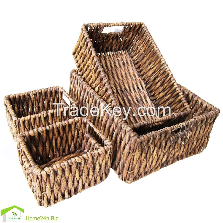 Storage Baskets Natural Water Hyacinth Iron Frame Ho2064-home24h.biz